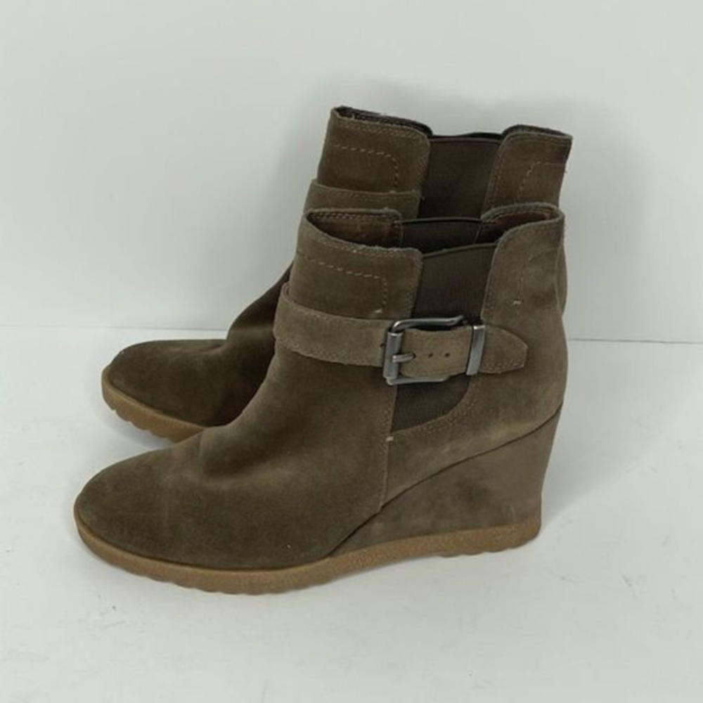 Vince Camuto Brown Landri Wedge Booties